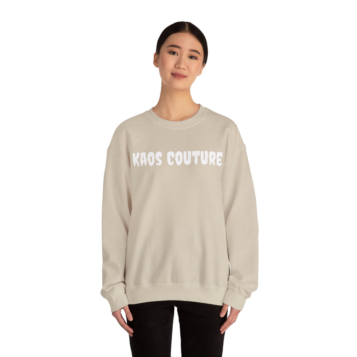 Framed Frankenstein Sweatshirt — "Kaos Couture" Gothic Horror Crewneck
