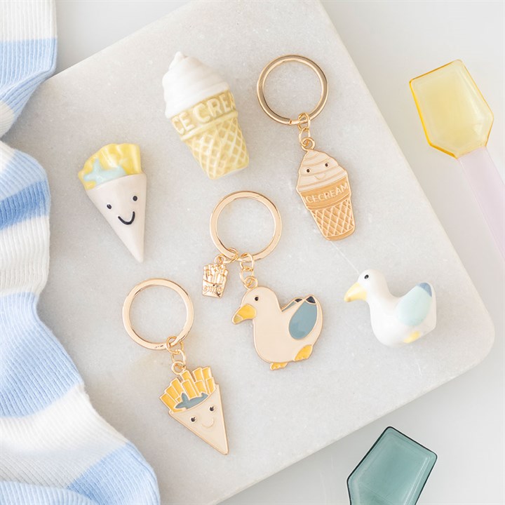 Ice Cream Cone Keyring