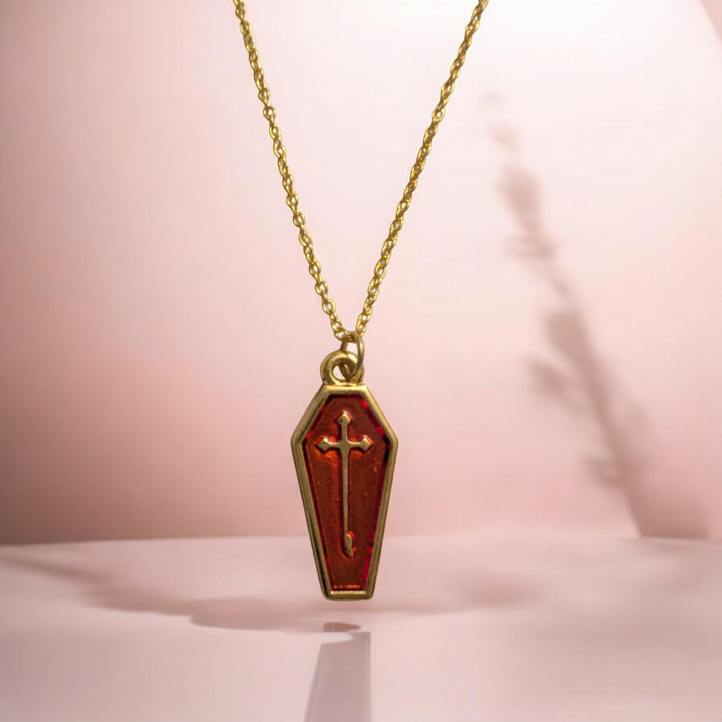 Red Coffin Necklace