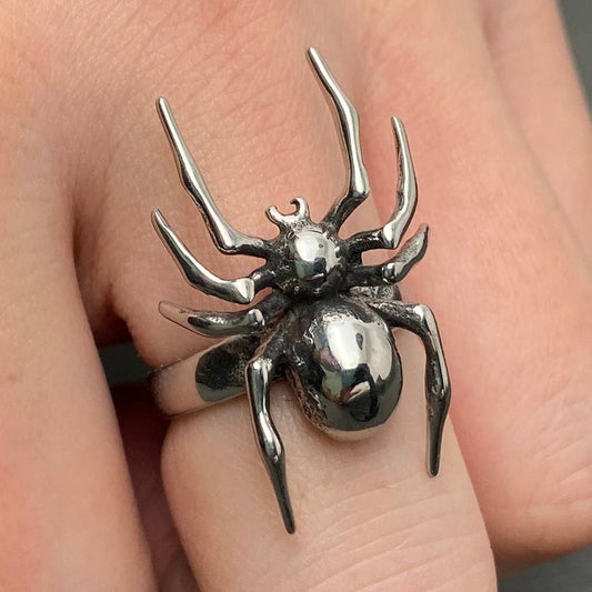 Gothic Unisex Stainless Steel Spider Ring