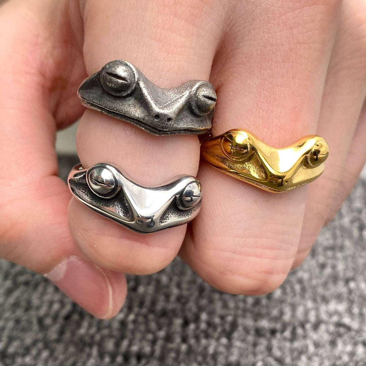 Frog Unisex Stainless Steel Ring