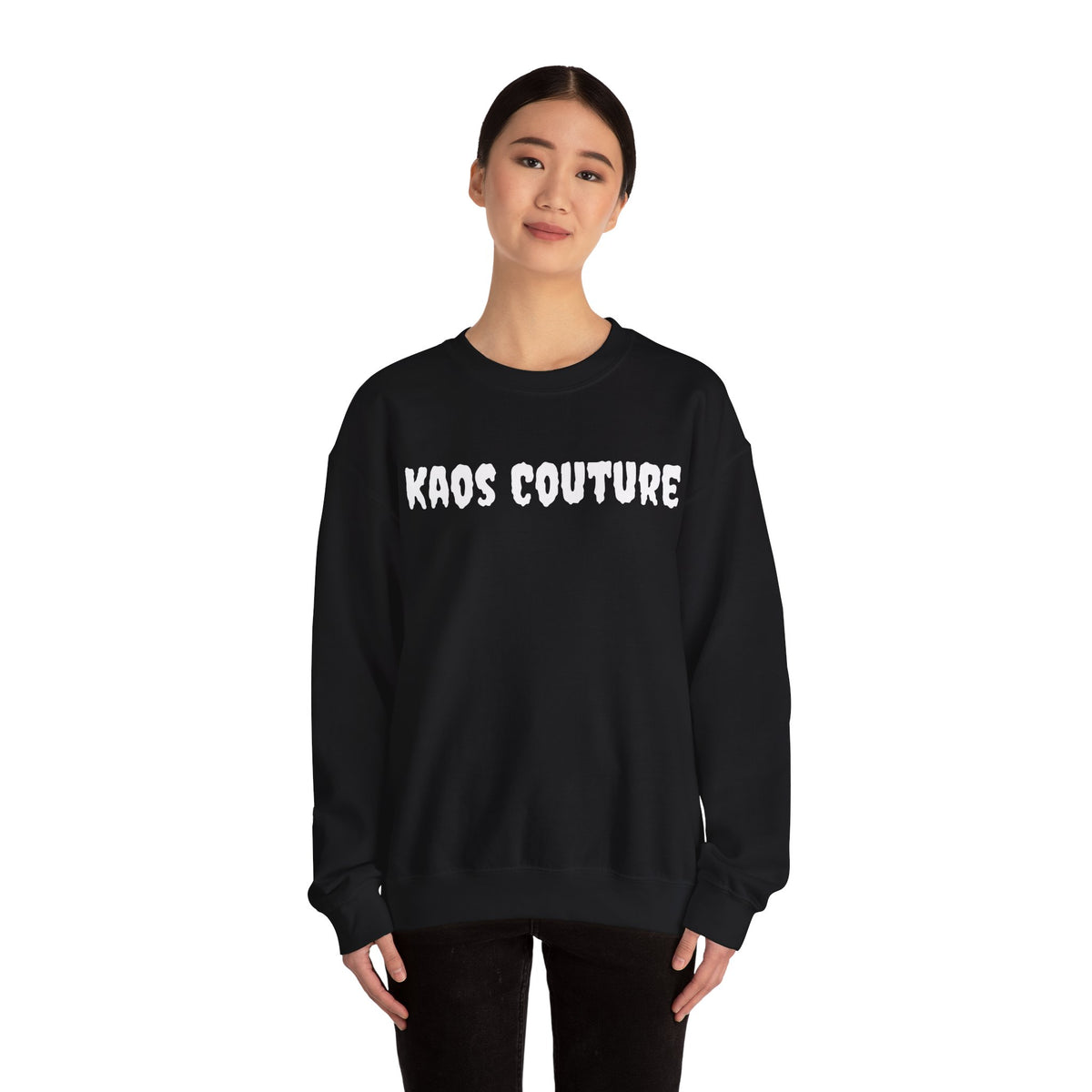 Framed Frankenstein Sweatshirt — "Kaos Couture" Gothic Horror Crewneck