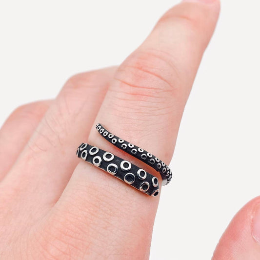Punk Octopus Claw Stainless Steel Opening Adjustable Ring