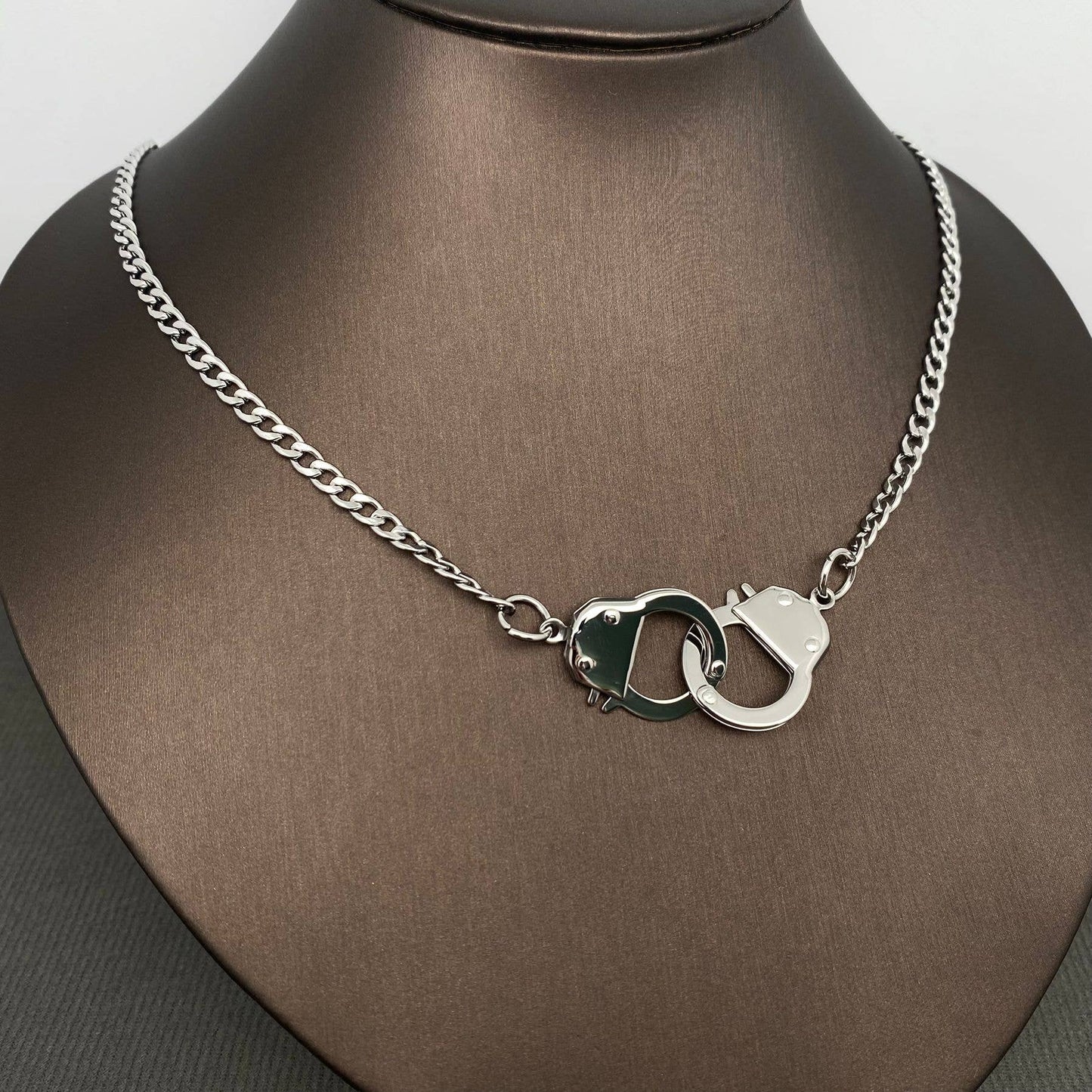 Handcuff Design Stainless Steel Necklace