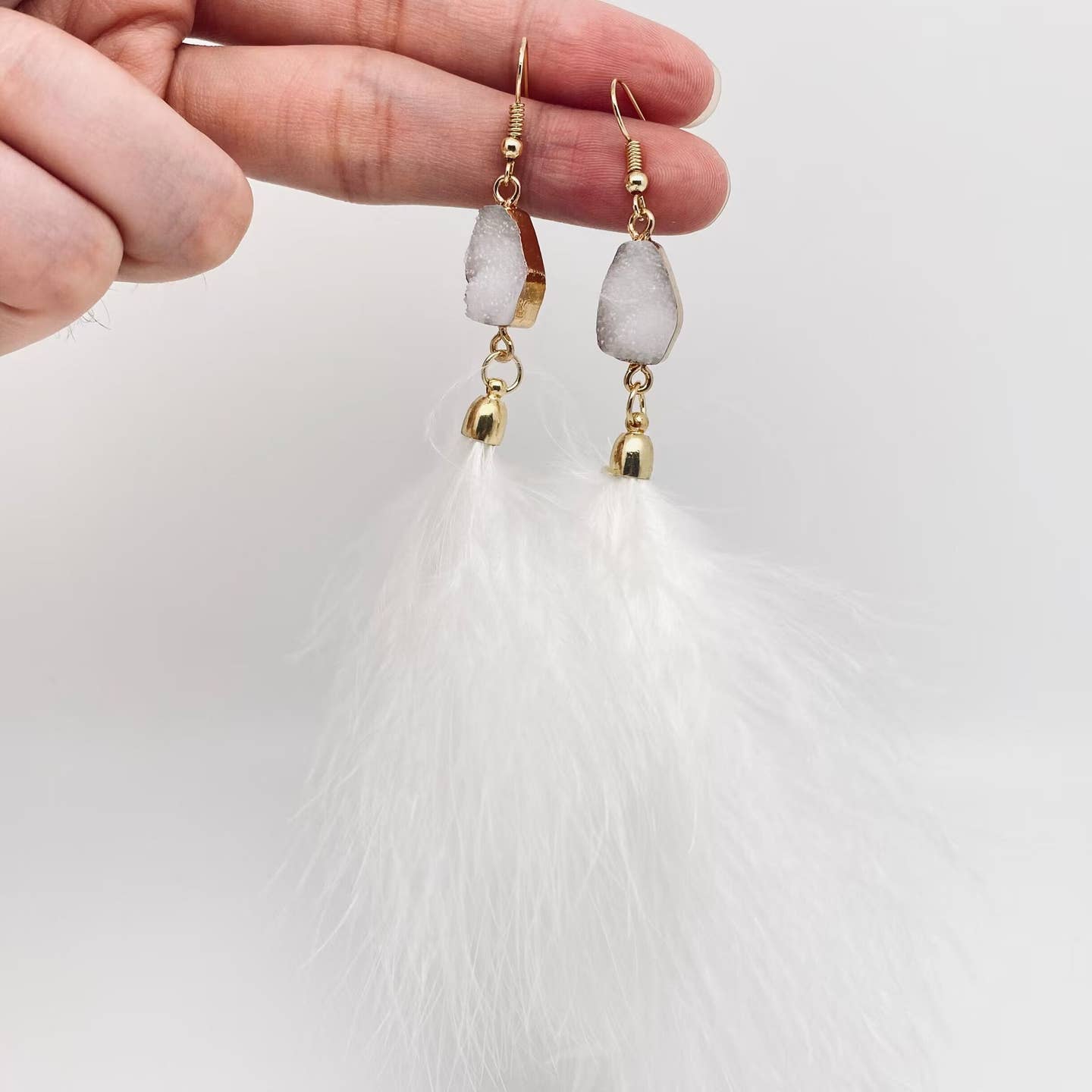 Feather Pendant Earrings