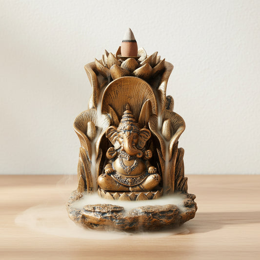 Bronze Ganesh Backflow Incense Burner