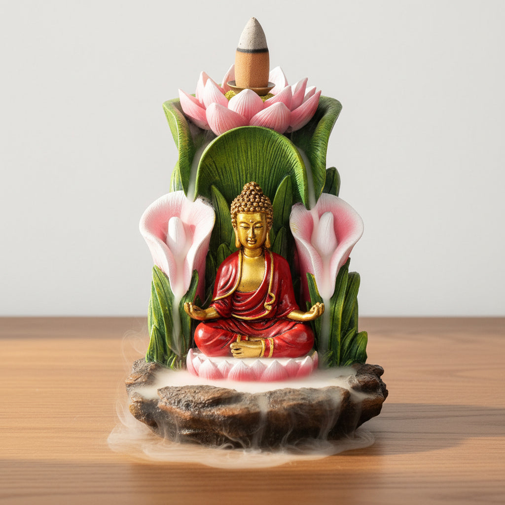Colourful Buddha Backflow Incense Burner