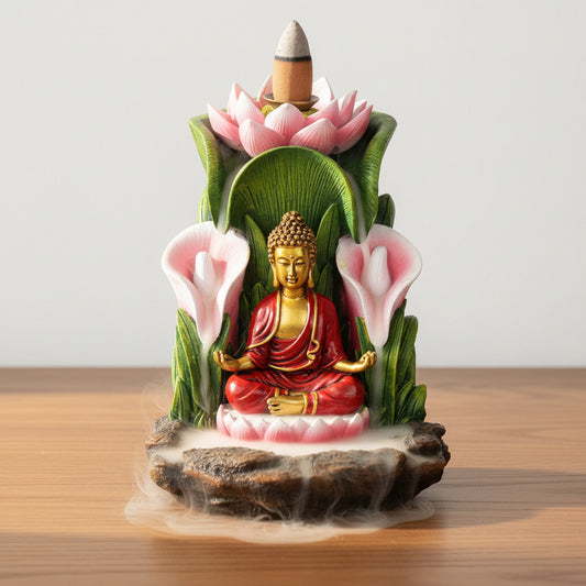 Colourful Buddha Backflow Incense Burner