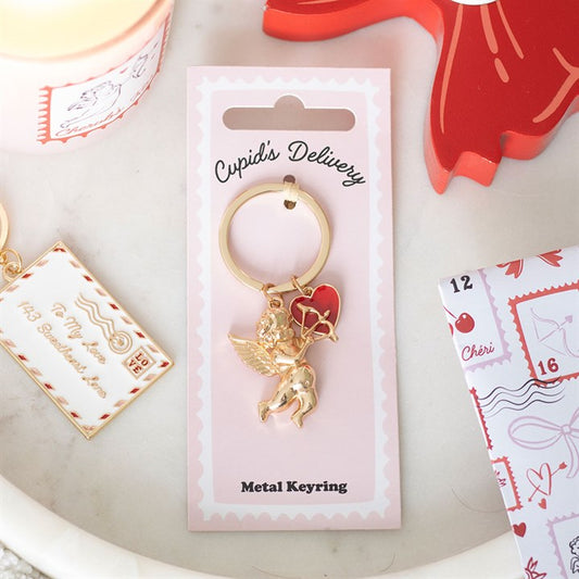Cupid's Delivery Cherub Keyring