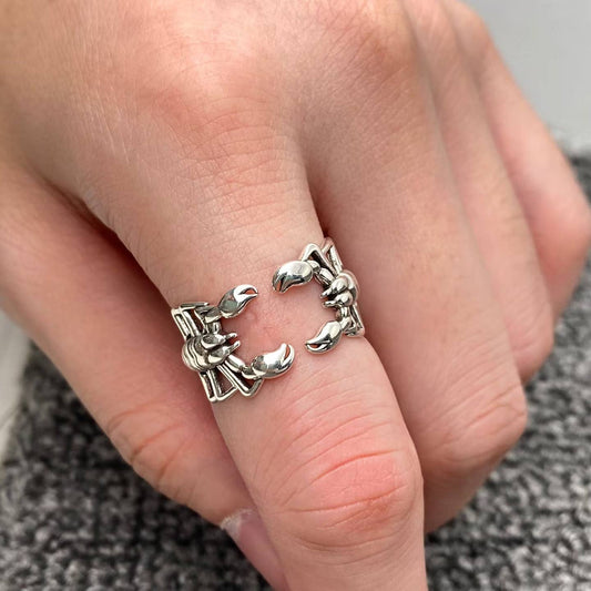 Double Scorpion Women's Adjustable Ring