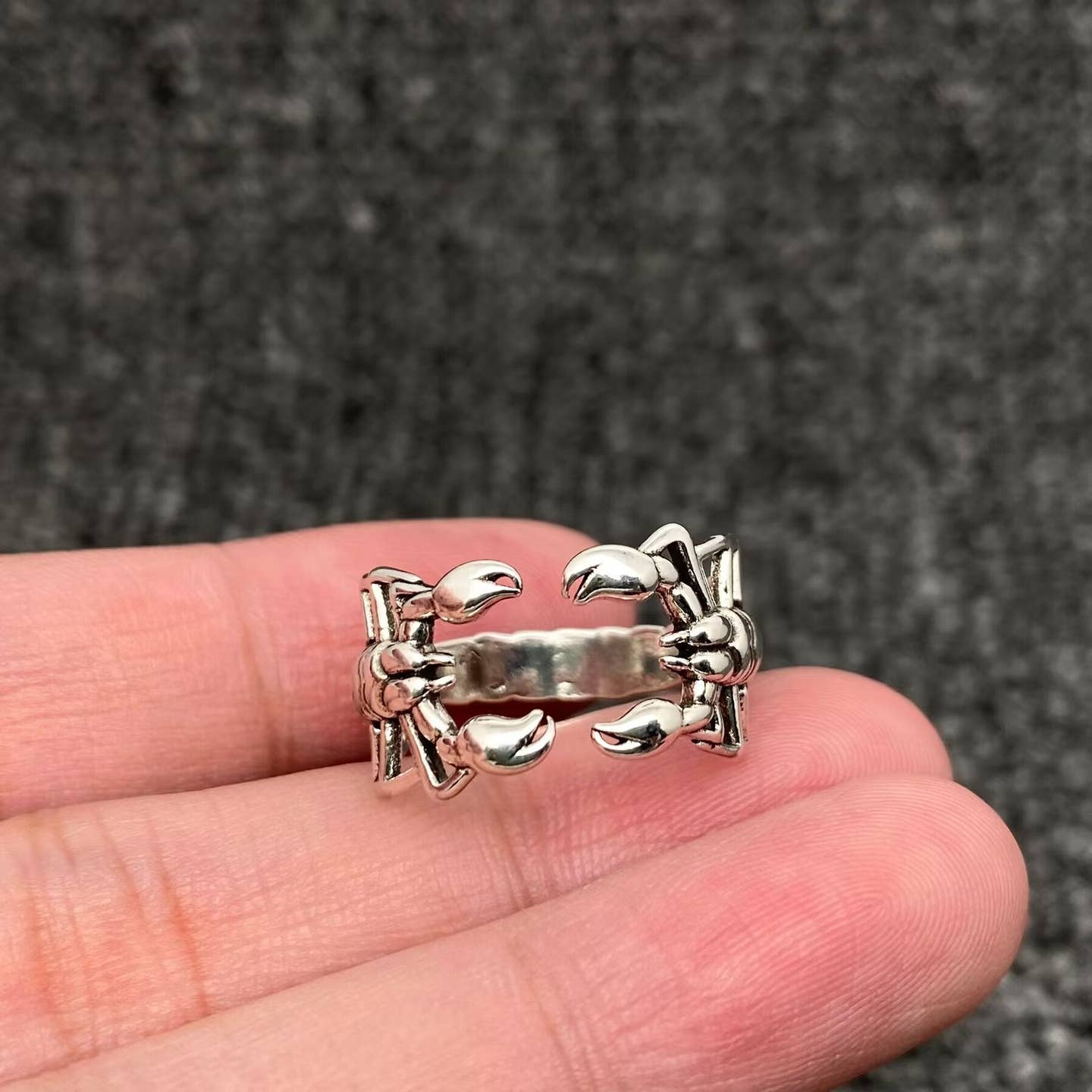 Double Scorpion Women's Adjustable Ring