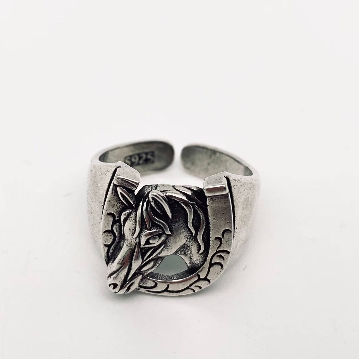Multi-style Silver-plated rings Adjustable: Horse