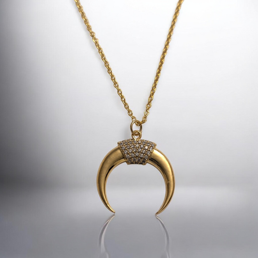 Golden Crescent Necklace