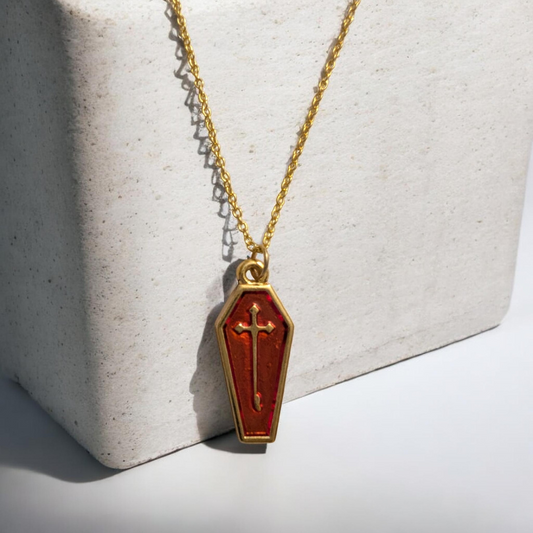 Red Coffin Necklace